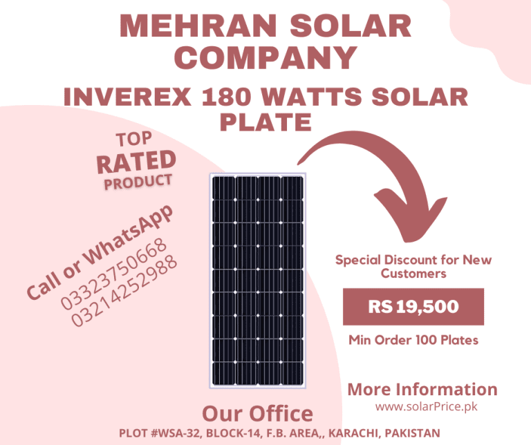 Inverex 180 Watts Solar Panel Price In Pakistan Mehran Solar Company